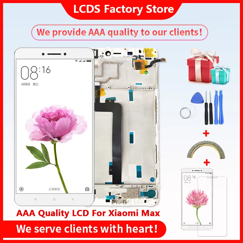 AAA Quality LCD With Frame For Xiaomi MI MAX LCD Display Screen For Xiaomi MI MAX LCD With Frame Screen Display 10-Touch