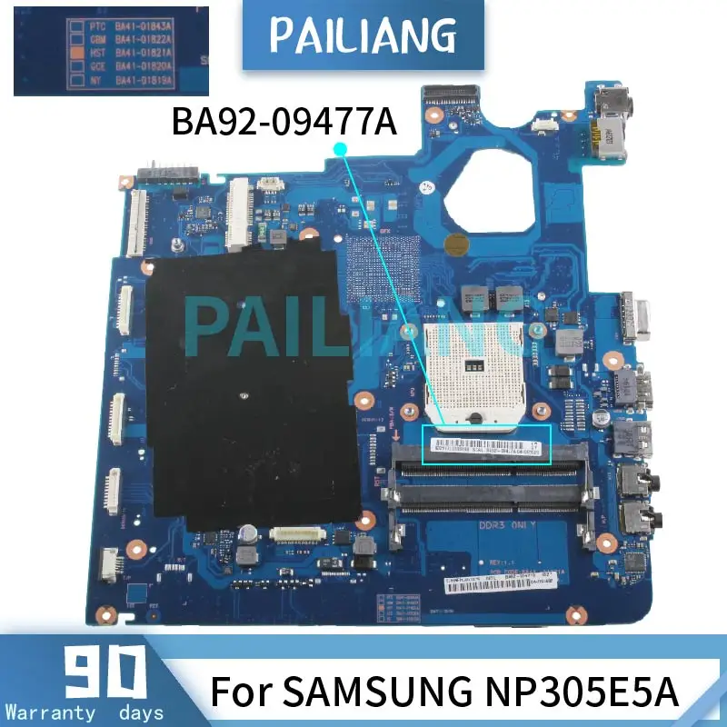 

PAILIANG Laptop motherboard For SAMSUNG NP305E5A SOCKTE FS1 Mainboard BA41-01821A BA92-09477A DDR3 TESTED