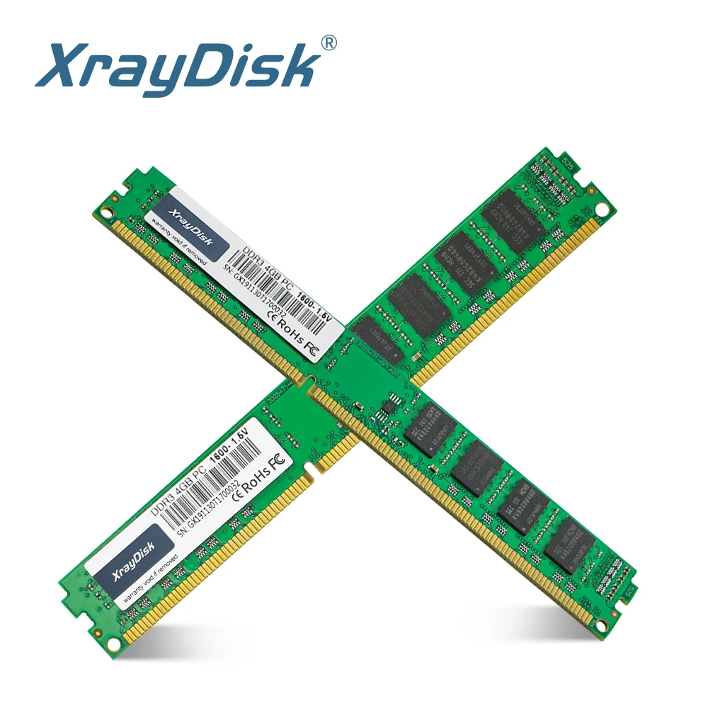 XrayDisk DDR3 8GB 4GB Memory 1600Mhz  240pin 1.5V Desktop Ram Dimm