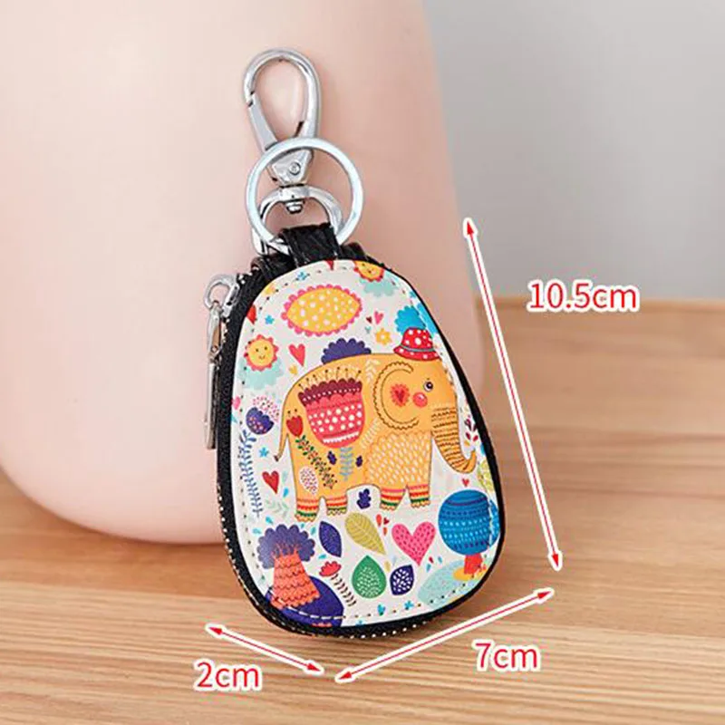 Fashion Eiffel Tower Women Girls Key Bag PU Leather Key Wallets Housekeepers Car Key Holder Case High Quality Keychain Pouch