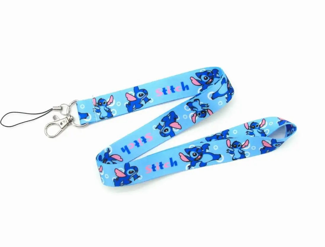 Wholesale lot Cartoon POP MART Stitch Phone key chain Neck Strap Keys Camera ID Card Lanyard P007