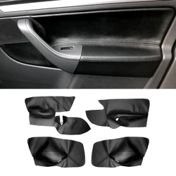 For VW Golf 5 Jetta 2005 2006 2007 2008 2009 2010 Microfiber Leather Car Inner Door Panel Armrest Handle Cover Protective Trim