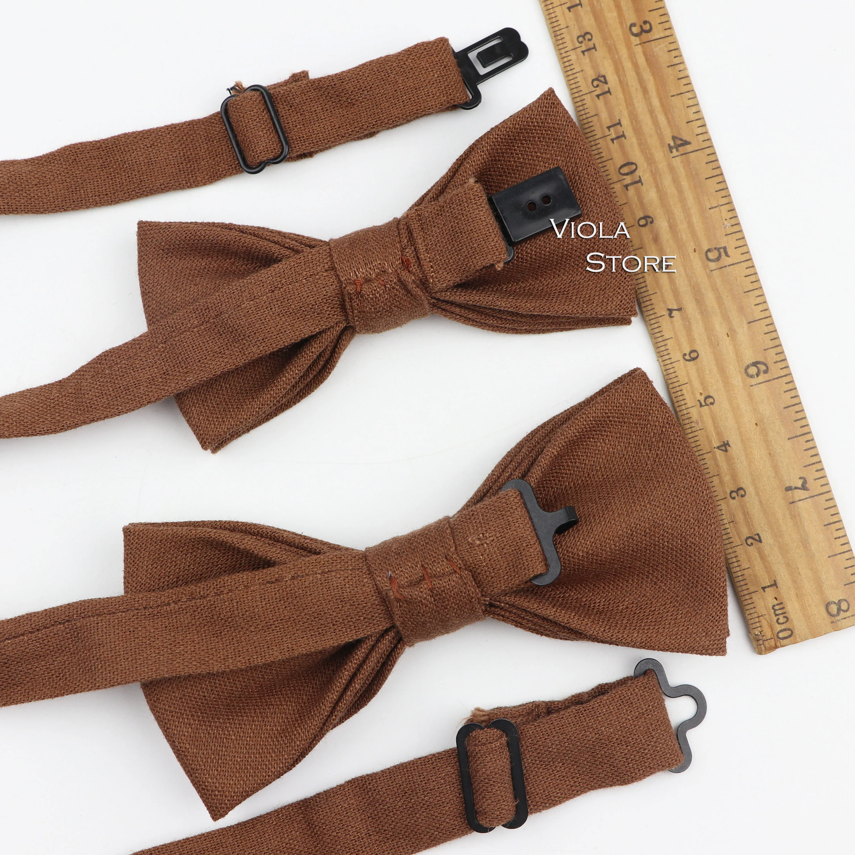 Beautiful Solid 25 Colors Parent-Child Bowtie Sets Linen Kids Pet Men Butterfly Brown khaki Beige Casual Bow Tie Gift Accessory