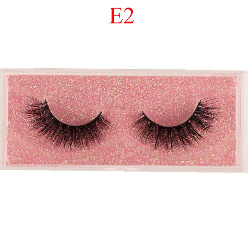 Wimpern natürliche handgemachte wimpern Voller Streifen Wimpern Weichen Falsche Wimpern Make-Up Cruelty free sexy 3D Nerz Wimpern E02 DOCOCER