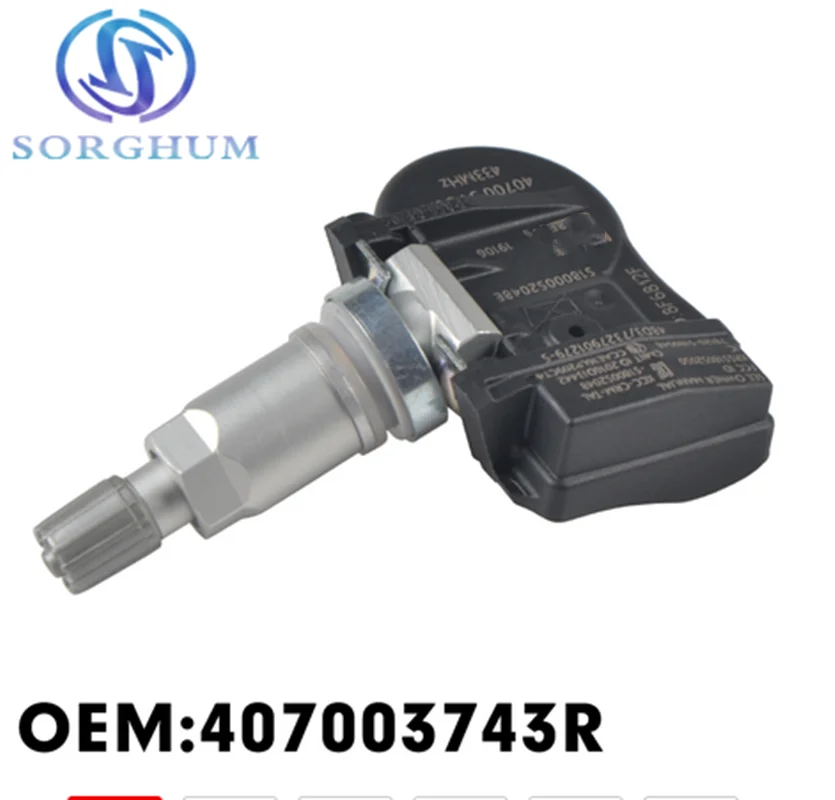 407003743R Tire Pressure Sensor Monitoring System 433MHz TPMS For Renault Megane For L aguna F luence S180052064A