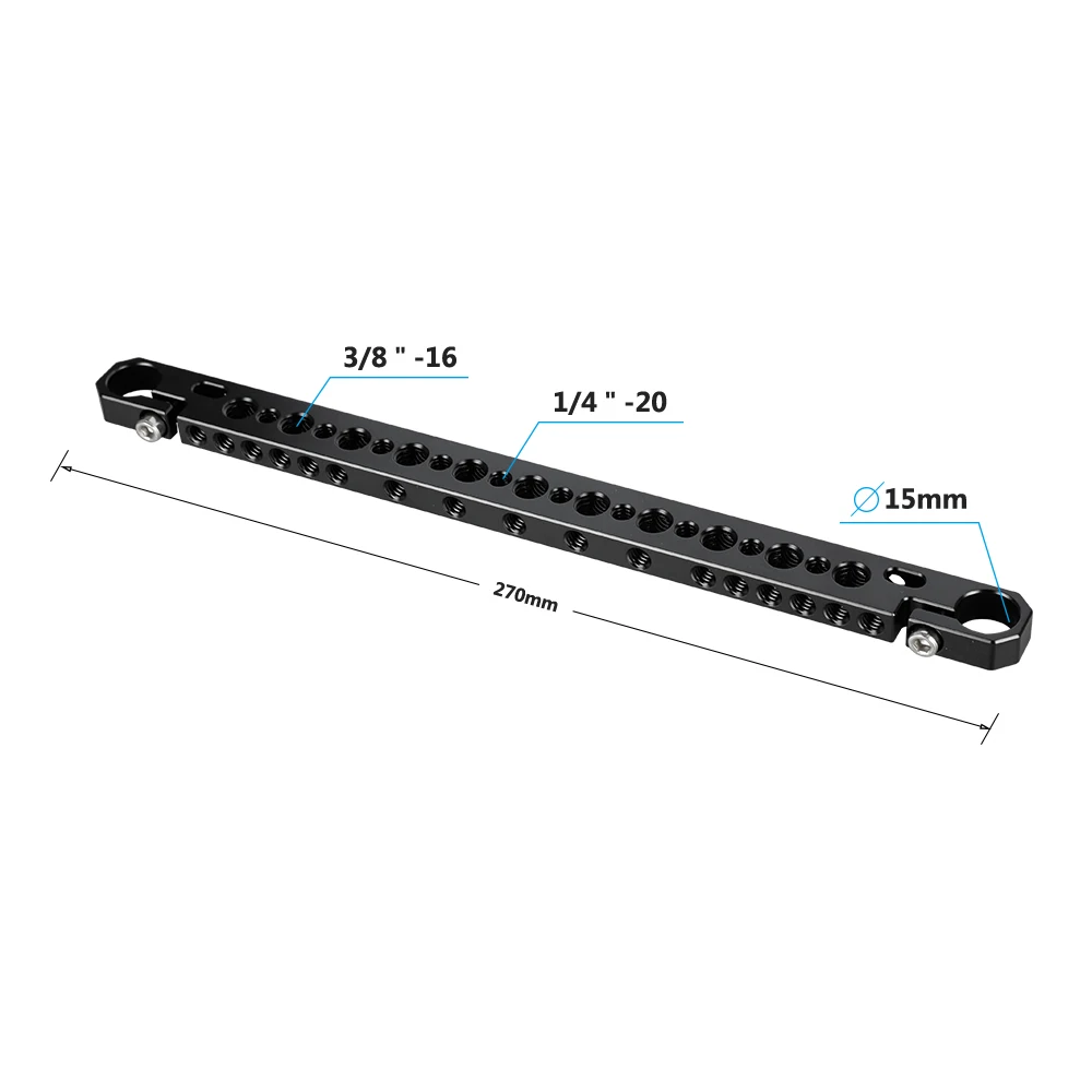 Kayulin Universal Cheese Bar With 15mm Rod Adapter Aluminum 270mm long For Sony Camera  Monitor Cage Rig Accessories