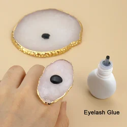 GLAMLASH False Eyelash Extension Stand Pallet Pad Resin Square Lashes glue Holder For Fake Eyelashes Extension Makeup Tools