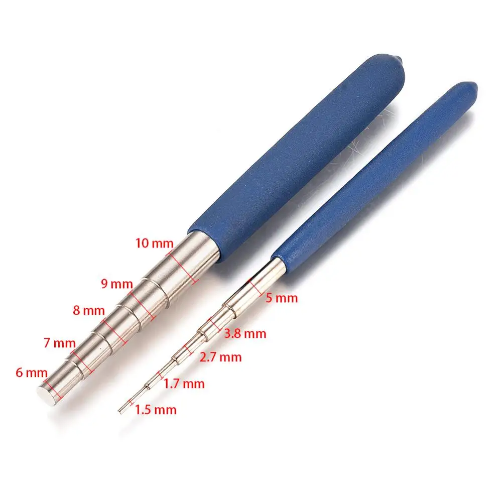 2pcs/set Iron Wire Winding Rods Wire Wrapping Tool DIY Jewelry Making,Loop Size:1.5mm/1.7mm/2.7mm/3.8mm/5mm/6mm/7mm/8mm/9mm/10mm