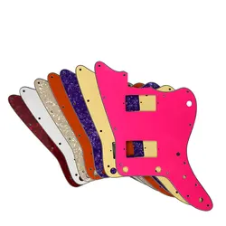 Feiman Customizeiont Pickguard - For MIJ Jazzmaster Guitar Pickguard With PAF Humbucker NO Upper Horn Holes Flame Pattern