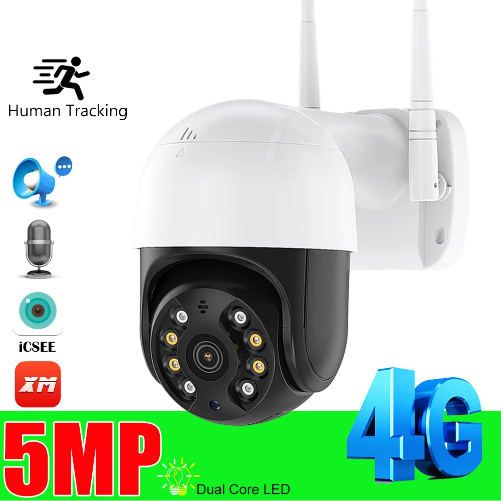 4G IP Camera 5MP 3MP 1080P HD PTZ Outdoor Speed Dome WIFI Wireless Security Camera CCTV 2MP HD IR 30M Audio ONVIF iCSEE