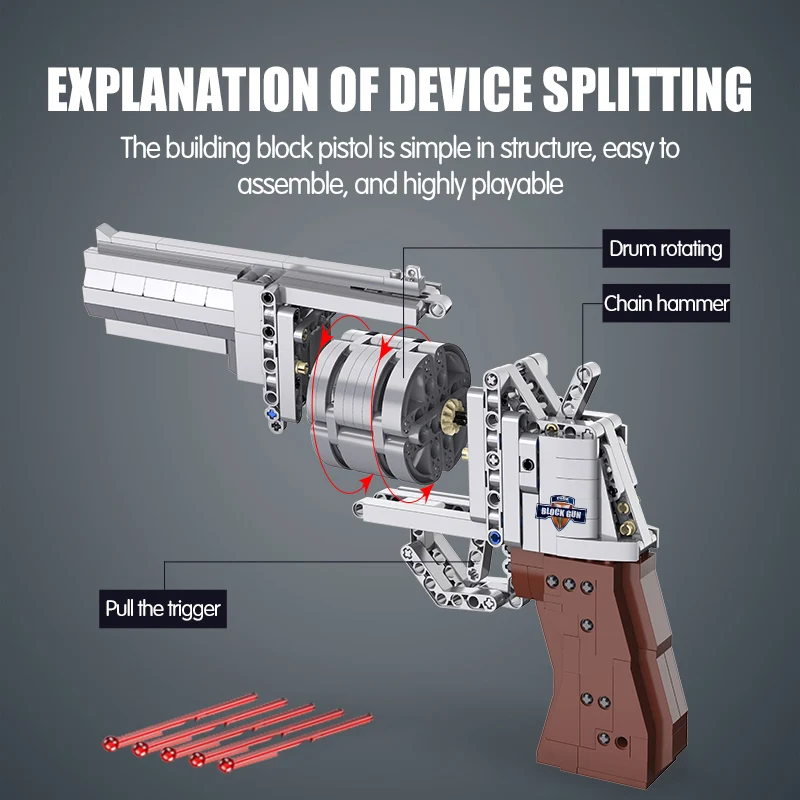 Cada SWAT Military Revolver Building Blocks Compatible City Police For Pistol GUN Blocks Toys for Boys