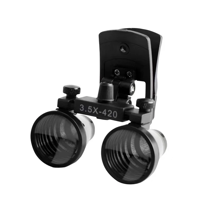 Dentista Binóculos 2.5x 3.5x Dental Lupas Cirúrgica Lente de Vidro Óptico com Clipe Plástico para Odontologia Eyewear Lupa