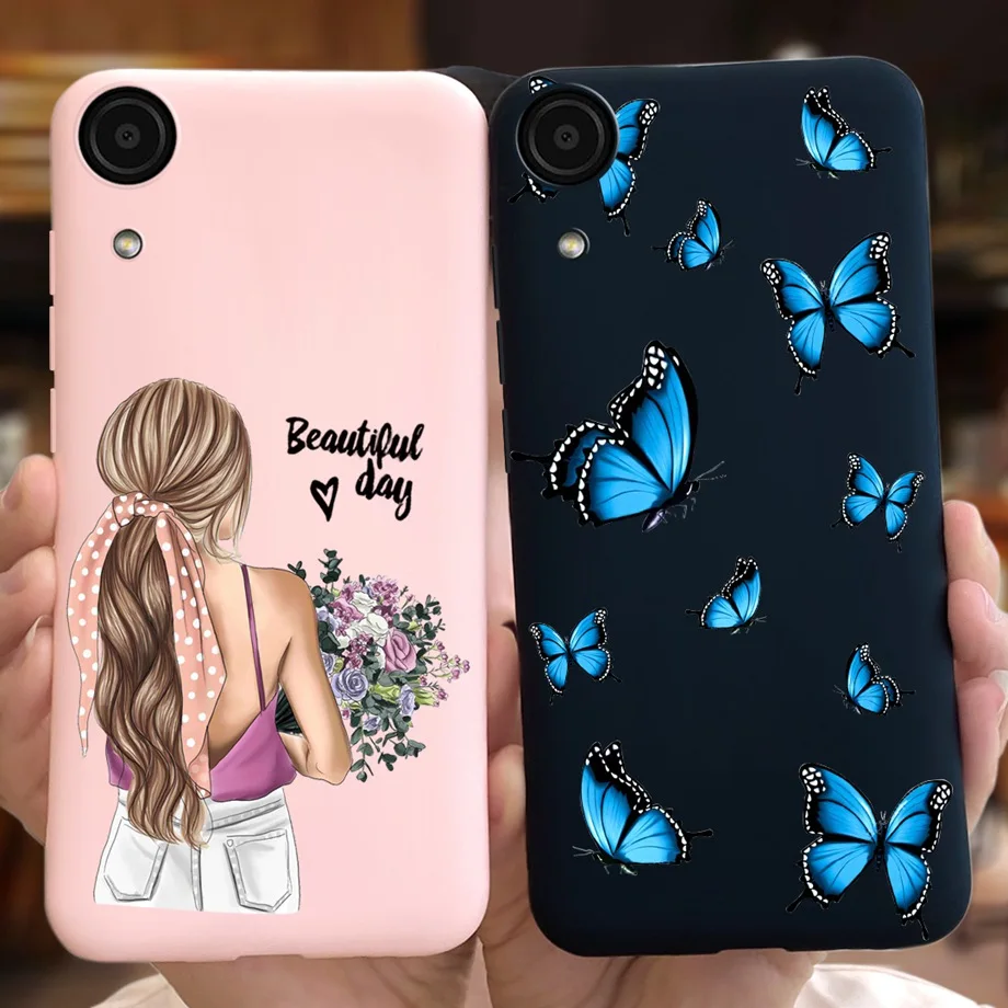 삼성 A03 코어 케이스 용 백 케이스 6.5 인치 2021 삼성 갤럭시 A03 코어 A 03 SM-A032F Fundas 용 새 패션 범퍼 커버