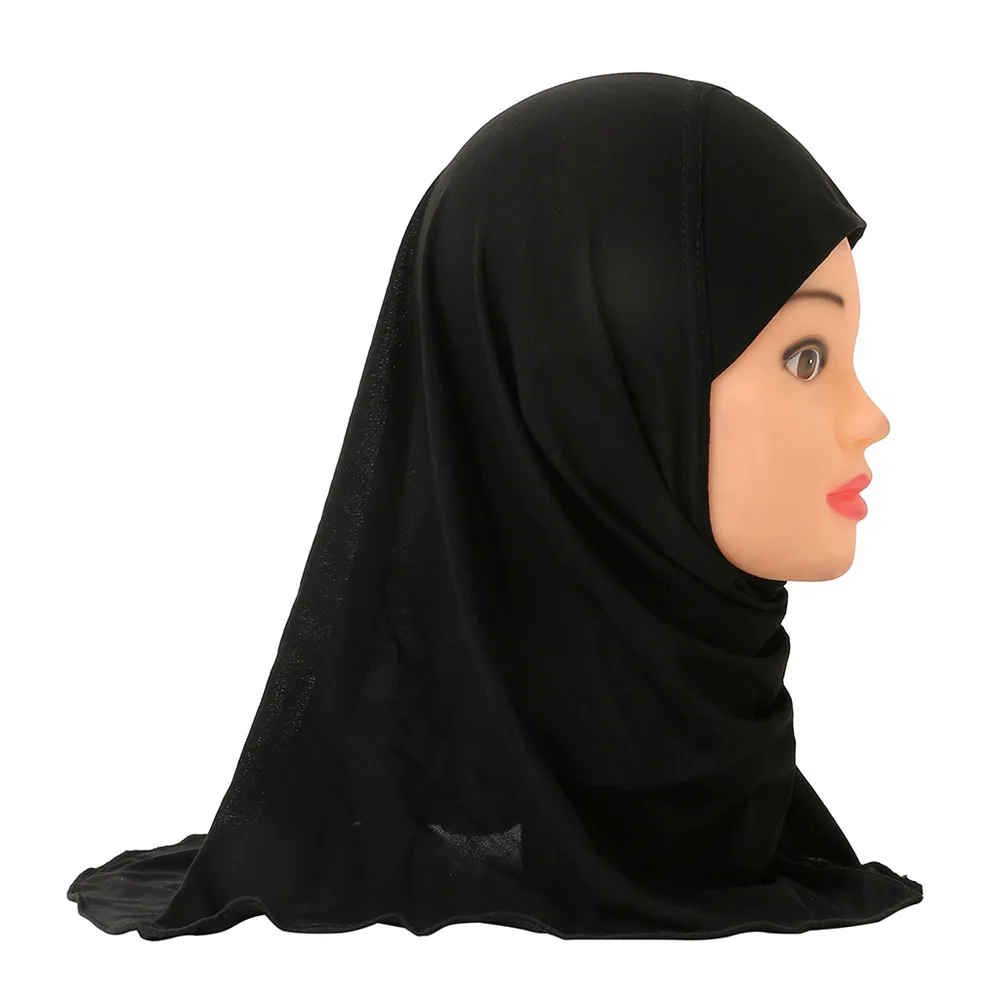 Turbante Hijab Muçulmano para Crianças, Cobertura de Cabeça Islâmica, Lenço Muçulmano, Boné Xale, Chapéu de Oração, Cobertura do Pescoço Roubado, 2 a 6 Anos