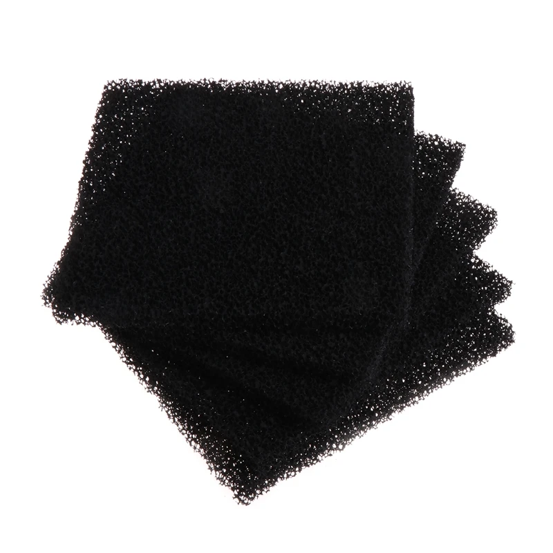 5Pcs Universal Black Activated Carbon Foam Sponge Air Filter Impregnated Sheet Pad