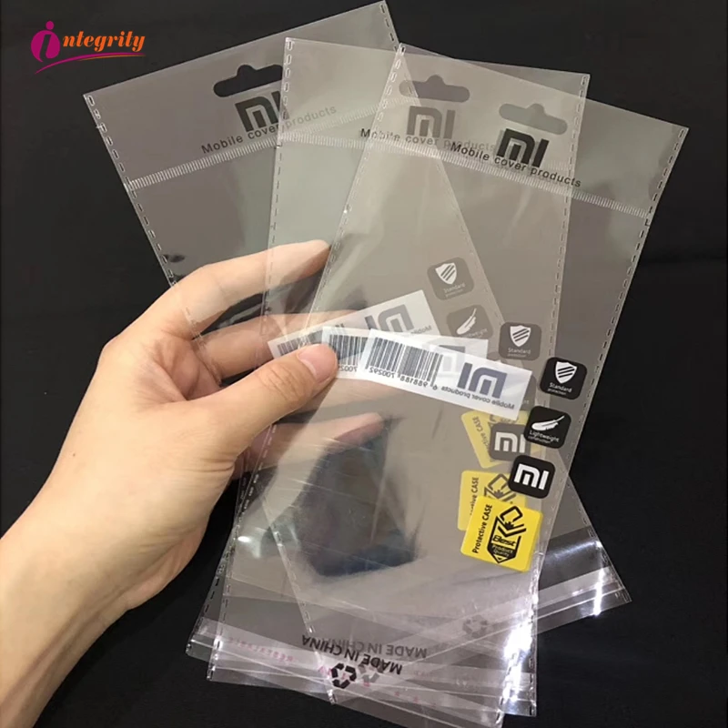 Integrity 100pcs 10*17cm Transparent Self Adhesive sealing OPP Plastic packaging bag Resealable poly bag with plane hanging hole