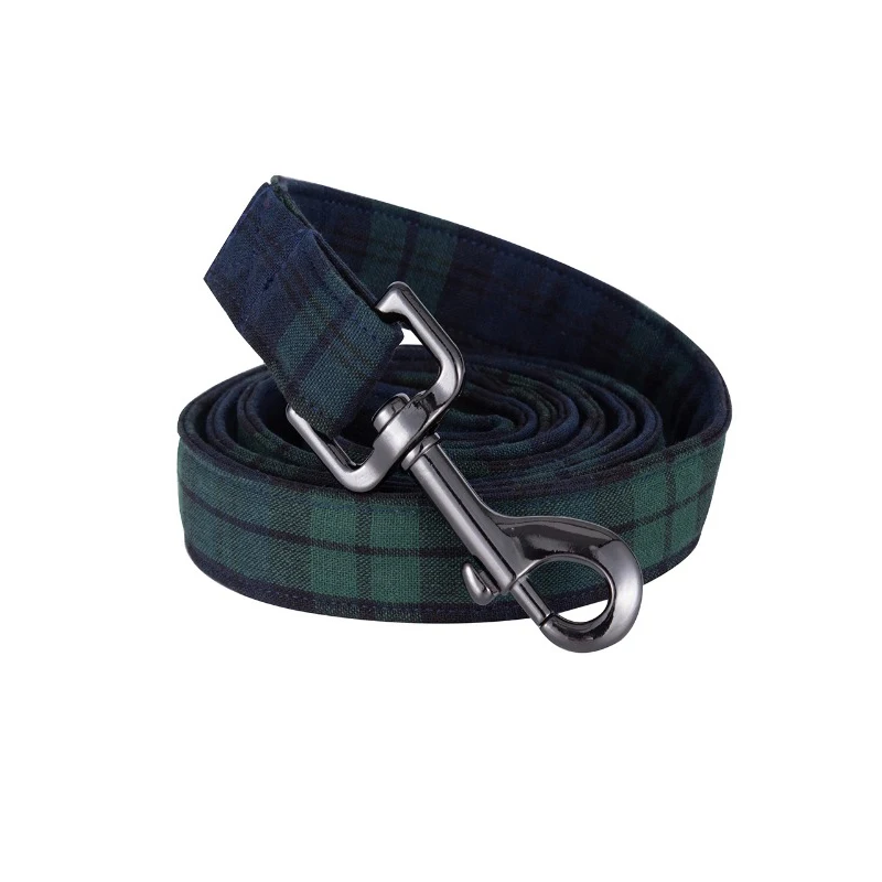 Unique Style Paws Christmas Plaid Durable Collar with Bow Seprately  Pet Collar