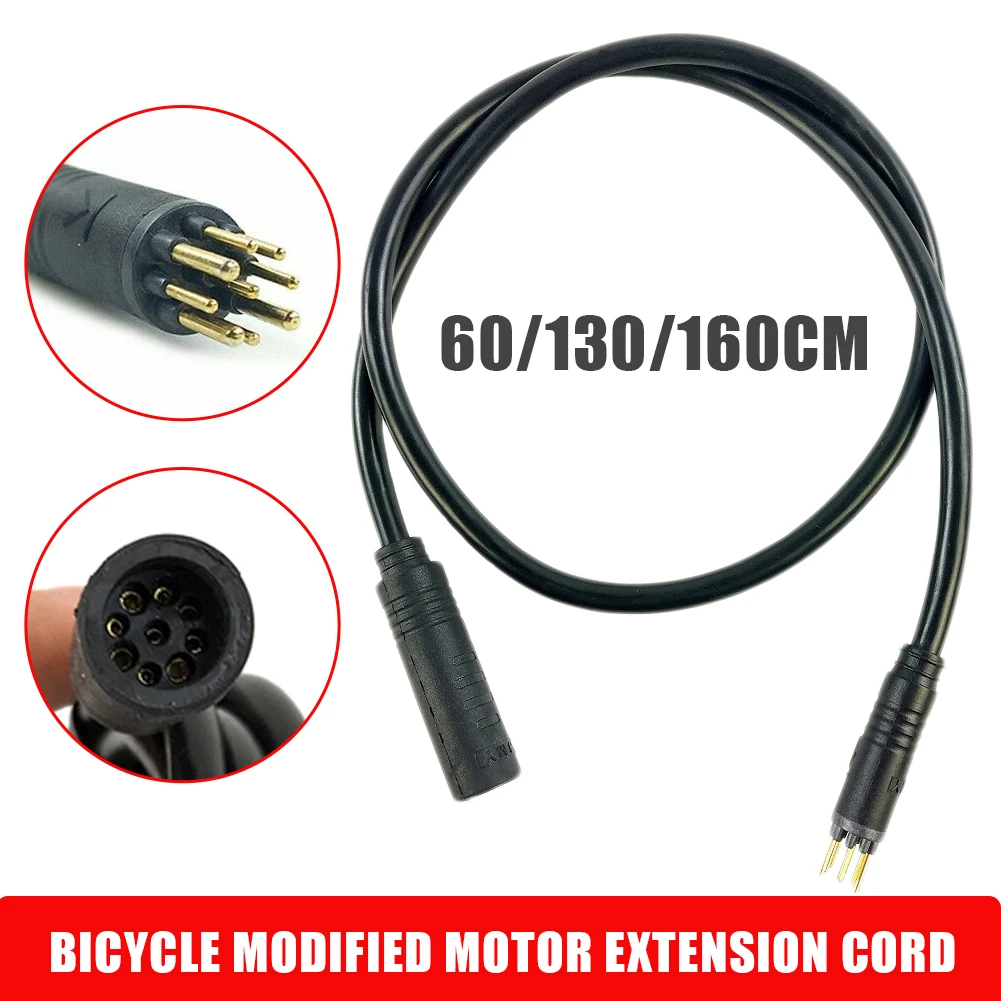 60/130/160cm 9Pin EBike Bicycle Female To Male Connector Motor Extension Cable Motor Cables For Change Bike To E-bike Accessory