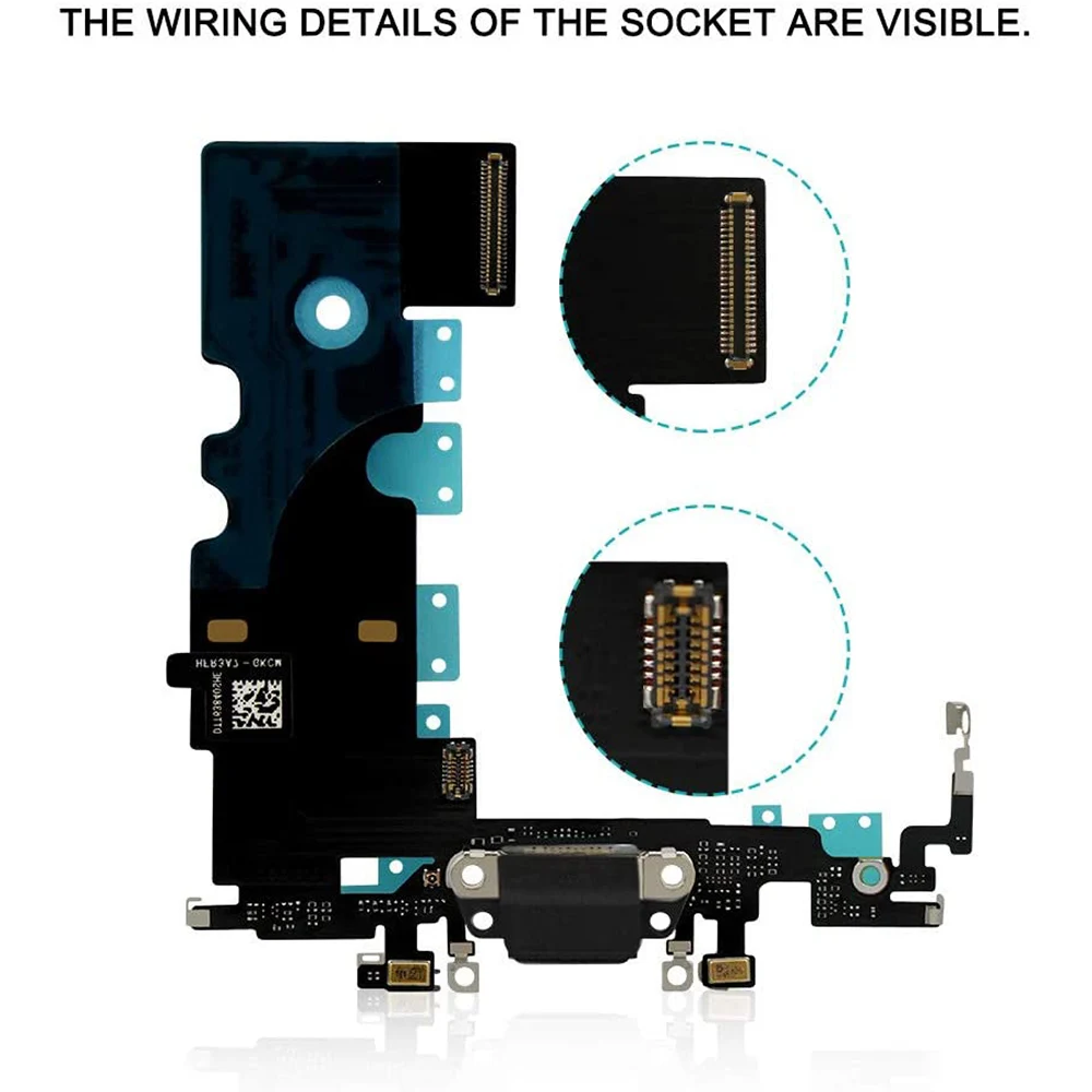 Charging Port USB Dock Connector Flex Cable Assembly Replacement With Screwdriver Repair Tool Kit For iPhone 7 7Plus 8G 8 Plus