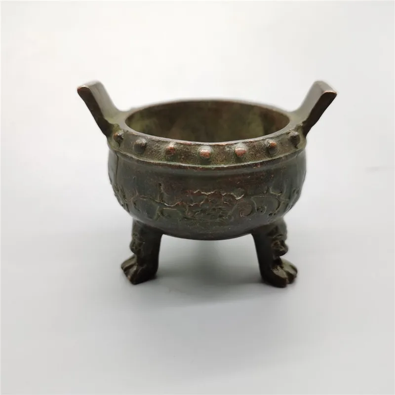 

Copper Chinese Brass Carved censer Small Incense Burner