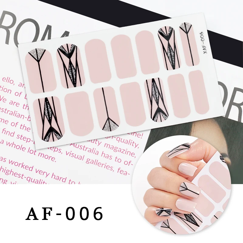 Drop Shipping noel tırnak Sticker tam kapak Nail Art çıkartmaları kendinden yapışkanlı lehçe sarar dekor Sticker yeni yıl için