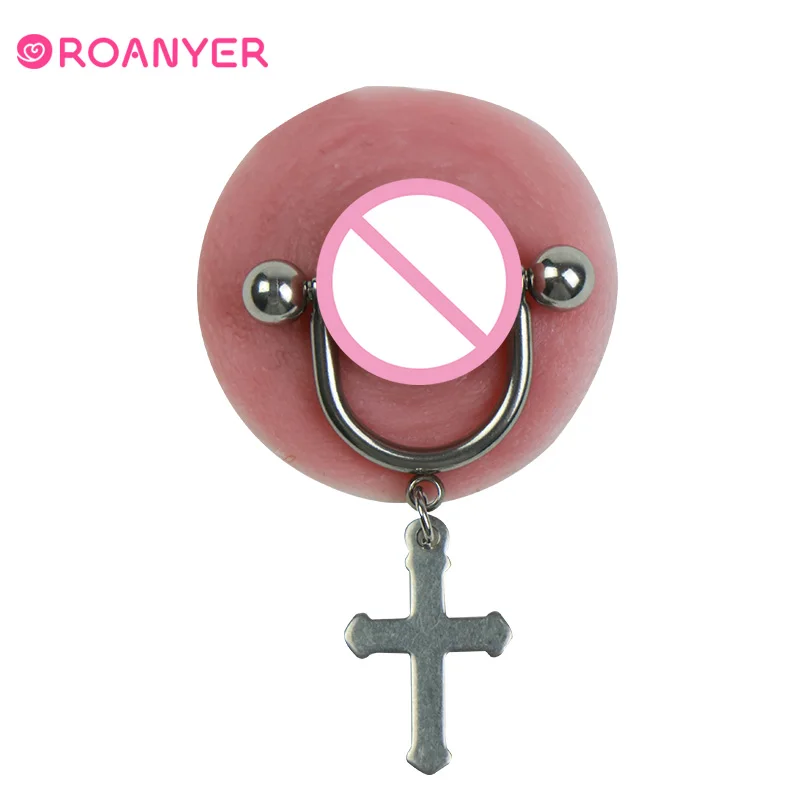 ROANYER Silicone Fake Nipple Cover For Crossdressing False Nipples Sticker Attachable Reusable Breast Chest Paste Shemale