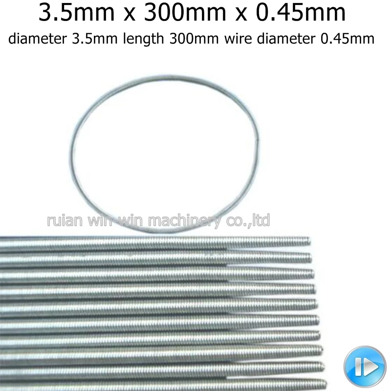 

diameter 3.5mm length 300mm wire diameter 0.45mm feeding Rubber Roller Springs small extension spiral spring