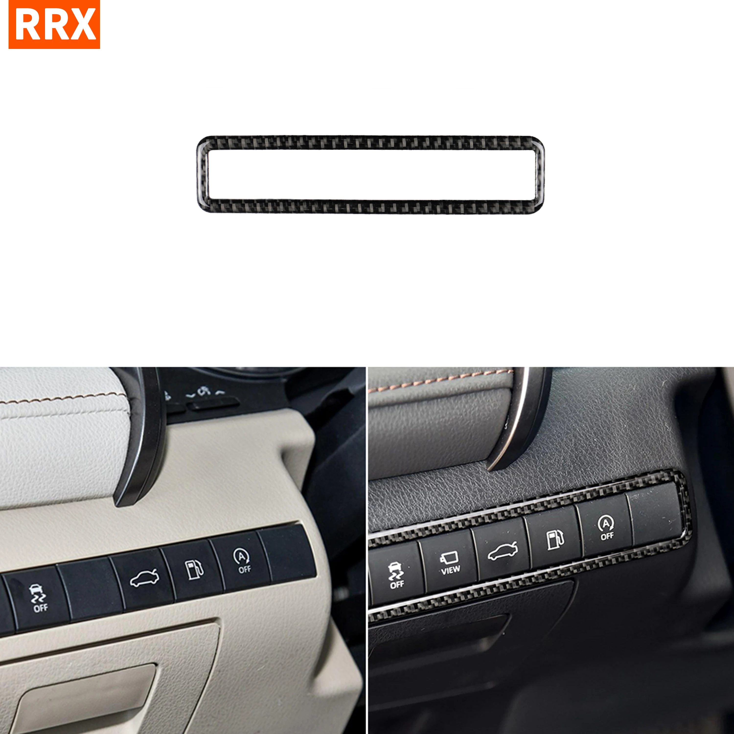 

For Toyota Camry XV70 8th LE XLE V6 GA-K 2018-up Accessories Driver Side Dashboard Switch Frame Carbon Modified Interior Sticker