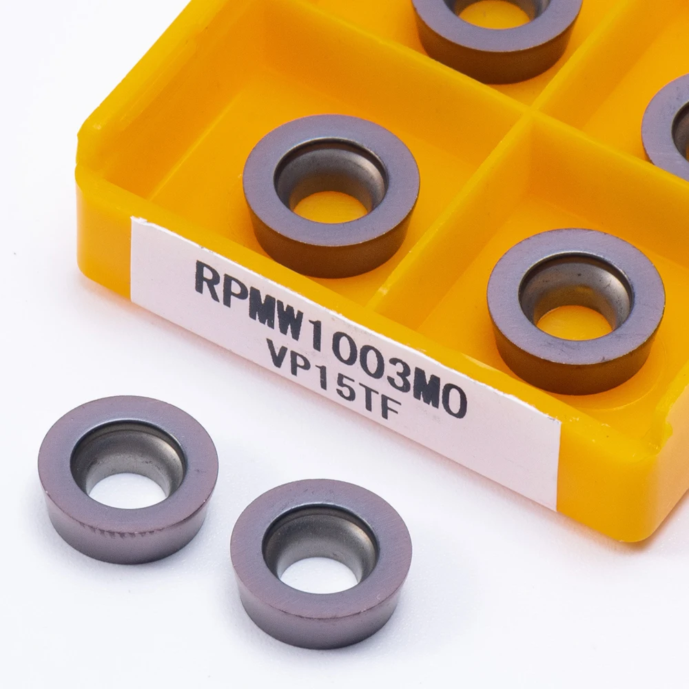 • VP15TF inserti in metallo duro utensili per tornitura RPMW 1003 MO VP15TF utensili per tornio Cnc utensili da taglio per metallo utensile per tornitura 10 pz