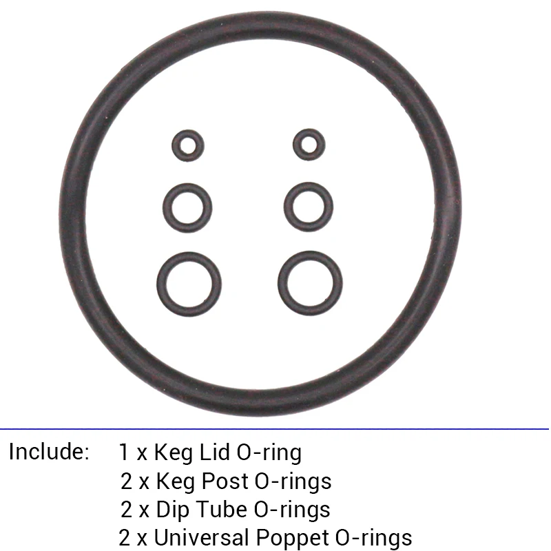 2 sets/lot Corny Keg O-ring Replacement Set Rebuild Kit For Corny Kegs Brand New Fit Ball Lock and Pin Lock Corny Keg