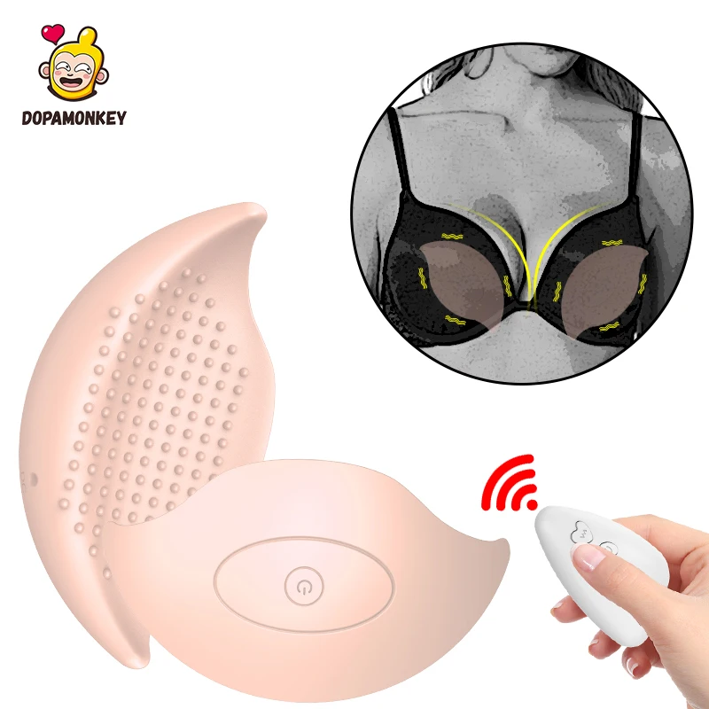 

DOPAMONKEY A pair 10 Modes Breast massage for relaxing chest Wireless remote Stimulate Sex Toys Nipple Vibrator For Women Adult