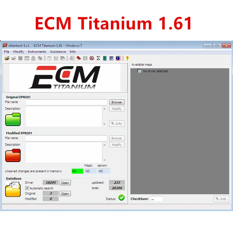 2024 hot ECM TITANIUM 1.61 With 18259+ Driver ECM 26000 Drivers for ecu tool