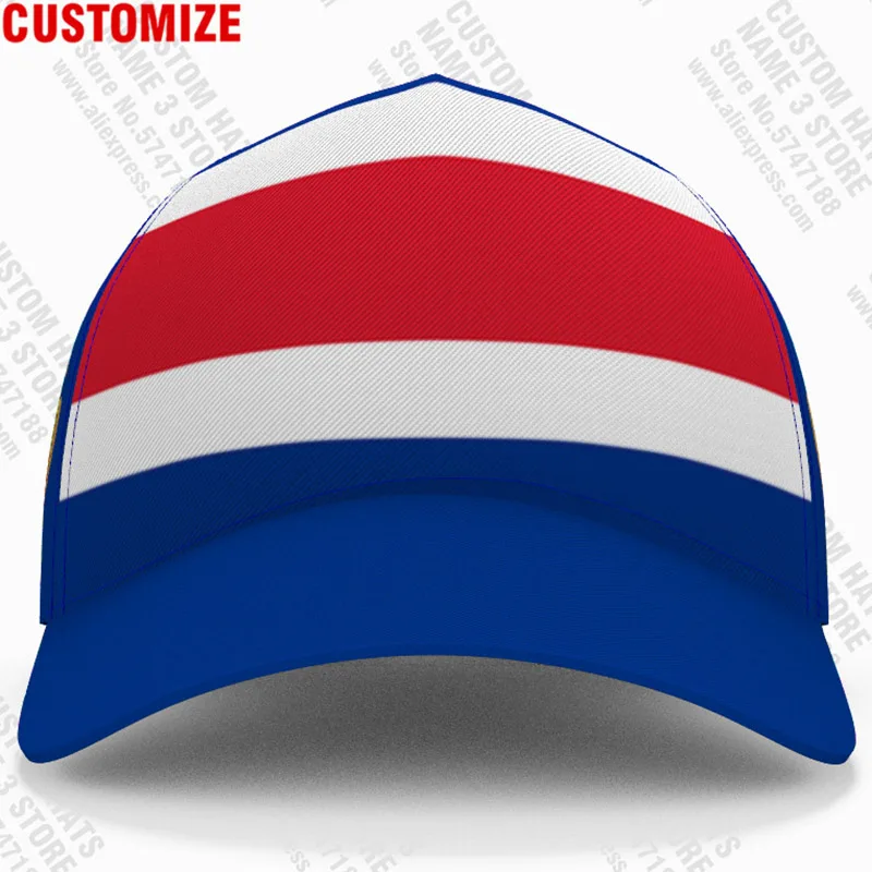 Costa Rica Baseball Caps Free 3d Custom Made Name Number Team Logo Cr Hats Cri Country Travel Spanish Nation Rican Flag Headgear