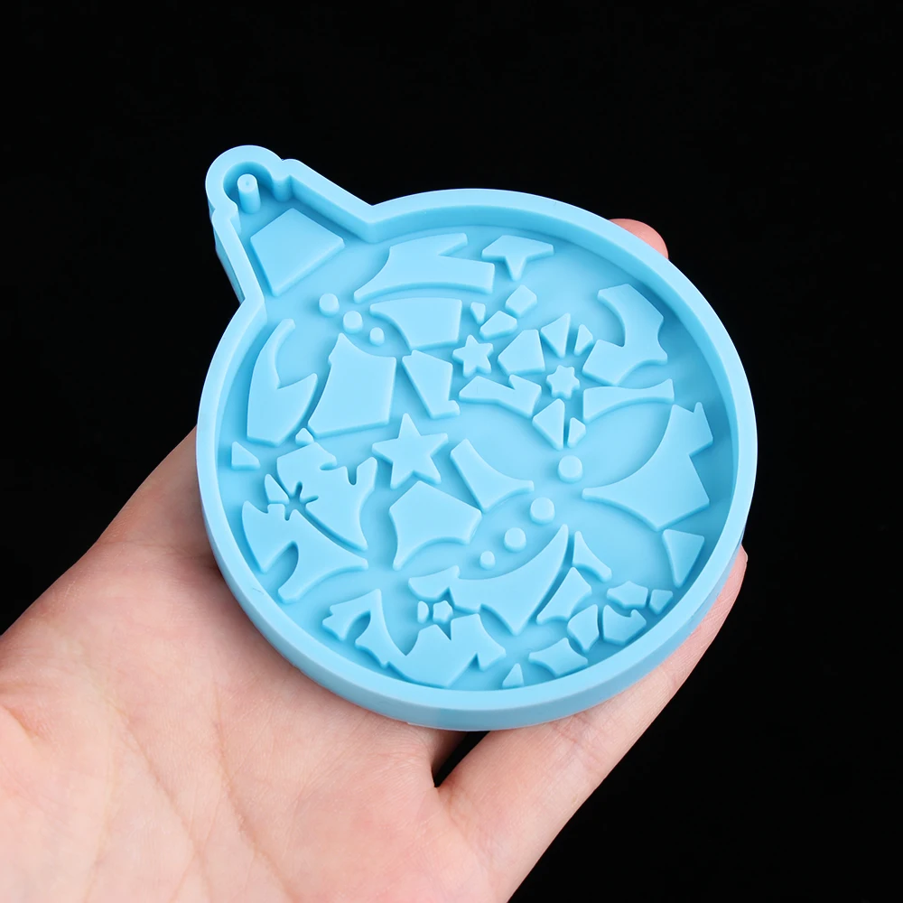 Christmas Ball Silicone Mold DIY Xmas ball Pendant Keychain Resin Crafts Epoxy Rubber Mold Candy Chocolate Jewelry Making Tools