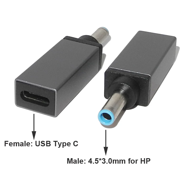 USB Type C Converter Laptop Power Adapter Connector for Hp EliteBook 755 G5 830 G3 745 G5 830 G4 830 840 850 G5 1020 G2 X360