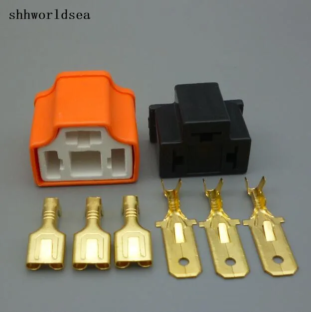 

worldgolden 5/10/50/100sets h4 male female Socket Plug H4 9003 12V Car Headlight Bulb Holder Extension Cable Auto Connector