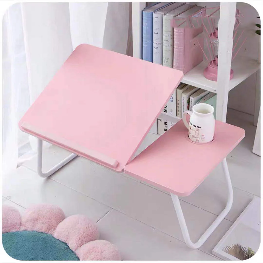 компьютерный стол Bed Small Table Lovely Folding Laptop Desks Dormitory Student Lazy Desk Bay Window Bedroom Sitting Girl Heart