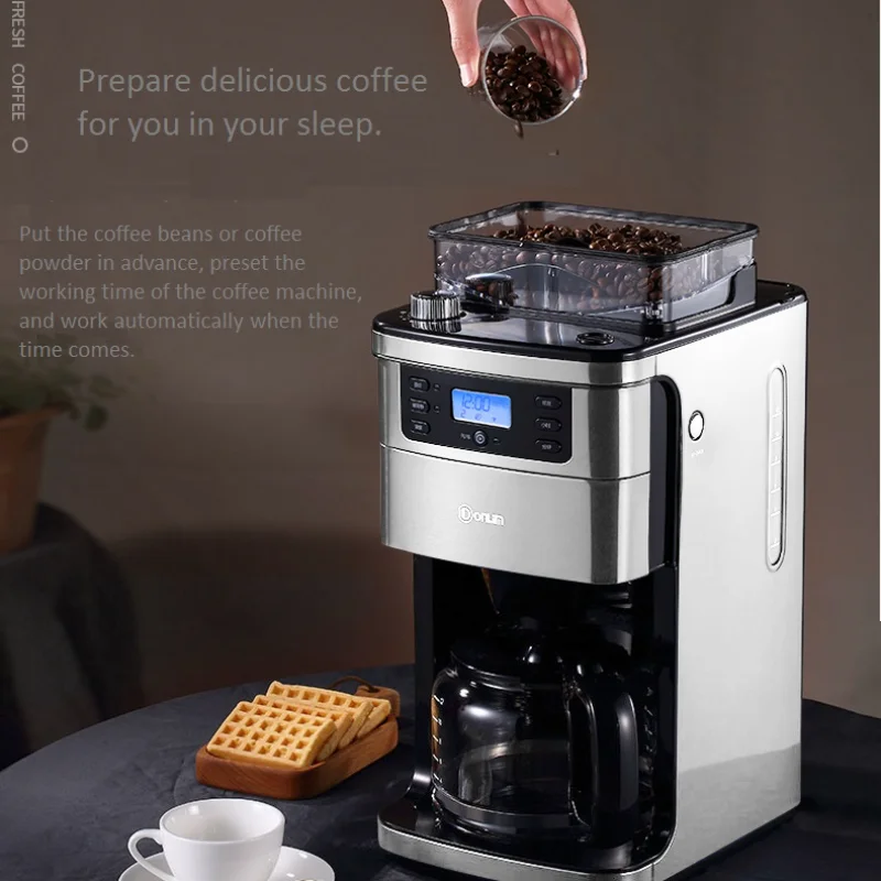 Donlim/ DL-KF4266 ماكينة قهوة أوتوماتيكية منزلية طازجة حبوب البن/مسحوق التجارية ماكينة قهوة أوتوماتيكية