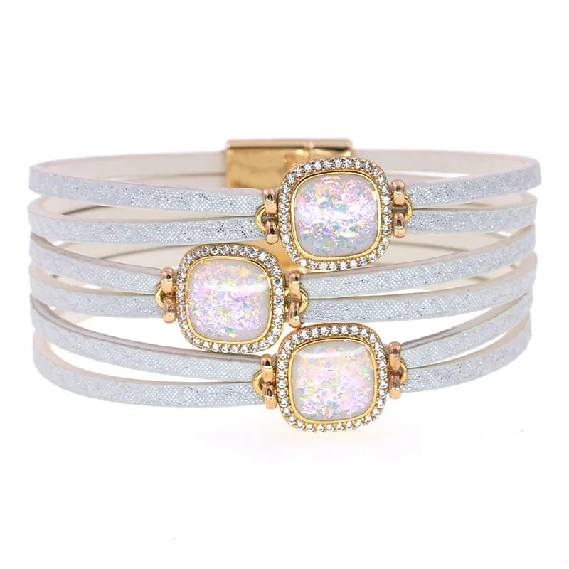WELLMORE luxury women bracelets Zinc Alloy Wrap bracelets for women Magnet bohemia bracelets fashion female jewelry wholesale