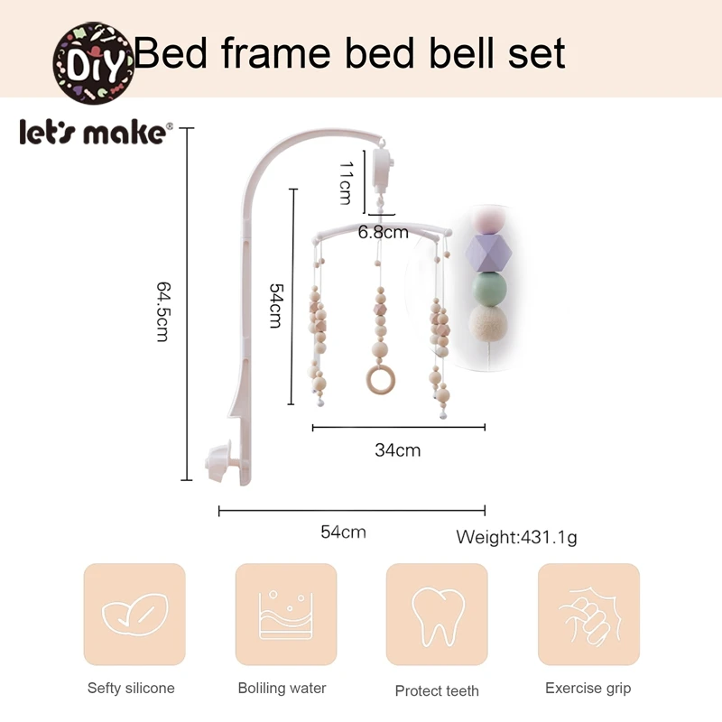 دعونا جعل 1 مجموعة الطفل لعب الطفل سرير معلق خشخيشات لعبة الرضع سرير السرير عربة دوامة الطفل اللعب السرير إطار السرير جرس الرياح الدقات