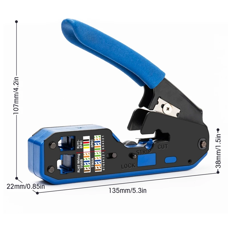 Rj45 Tool Network Crimper Cable Stripping Plier Stripper for Rj45 Cat6 Cat5E Cat5 Rj11 Rj12 Connector Ethernet  Cable Cutter