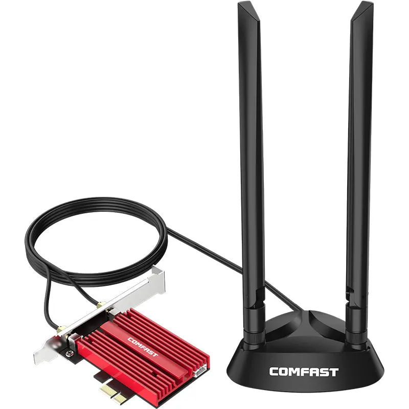 5374Mbps WiFi6E AX210 BT5.3 Dual Band 2.4G/5G/6GHz WiFi Card 802.11AX/AC PCI Express Wireless Network Adapter For Linux Win10/11