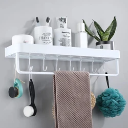 No Drill Bathroom Shelf Shelves Shampoo Shower Storage Rack Kitchen Holder Toilet Kitchen Organizer Bathroom Accessories Set