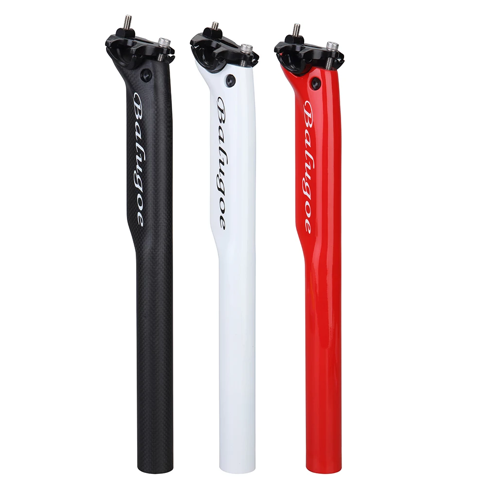 BALUGOE Carbon Bicycle Seatpost Seatposts Bike Carbons Seatpost MTB 3K Road Bike SEATPOST 27.2/30.8/31.6*350/400 Offset Setback