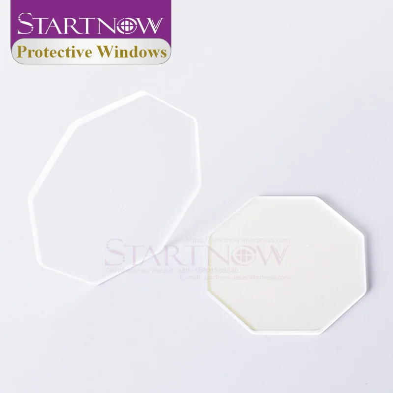 Startnow Fused Silica Fiber Laser Protective Windows Octagon D33mm T1.5 Quartz JGS1 Lens for Amada 1064nm Laser Cutting Machine