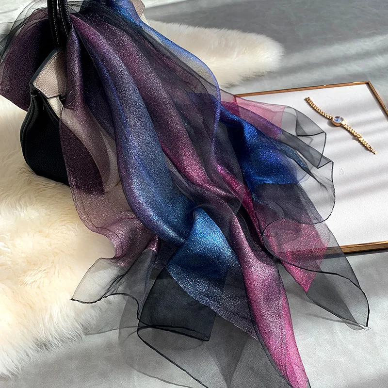 2024 New Silk Scarf Women Fashion Shawls And Wraps Lady Travel Pashmina High Quality polyester Scarves Winter Neck Wram Bandana