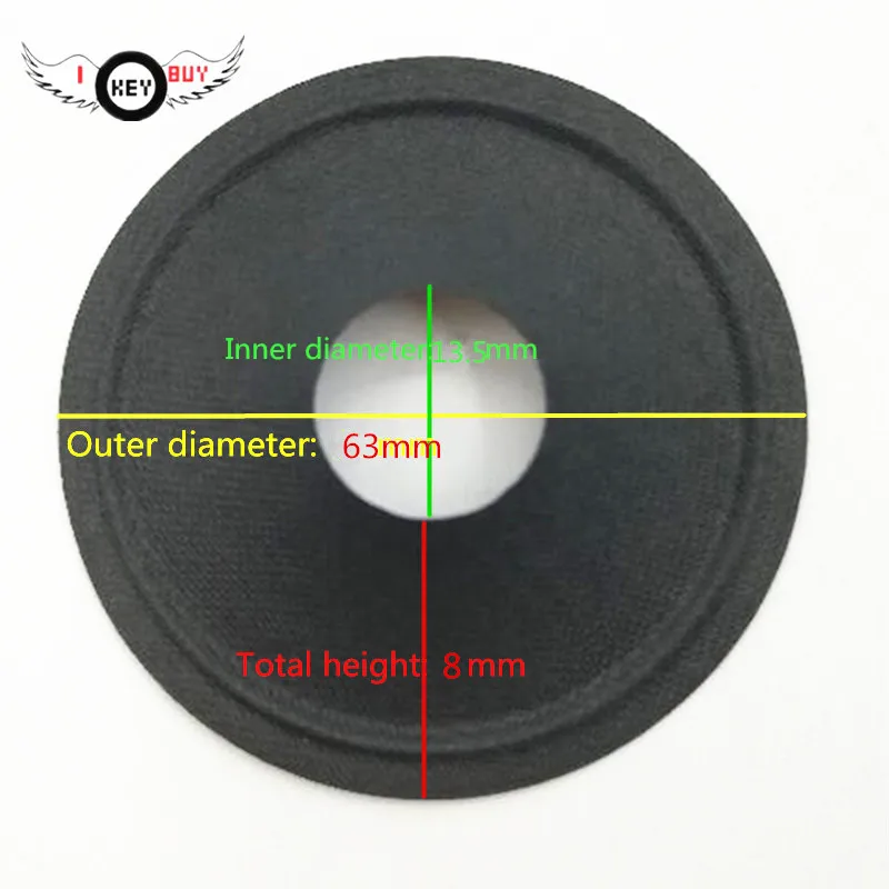 4pcs/Lot Black Speaker Paper Cones 2.5 Inch Small Tweeter Accessories Cones 63 MM 13.5 MM 8 MM Speaker Repair  DIY Accessories