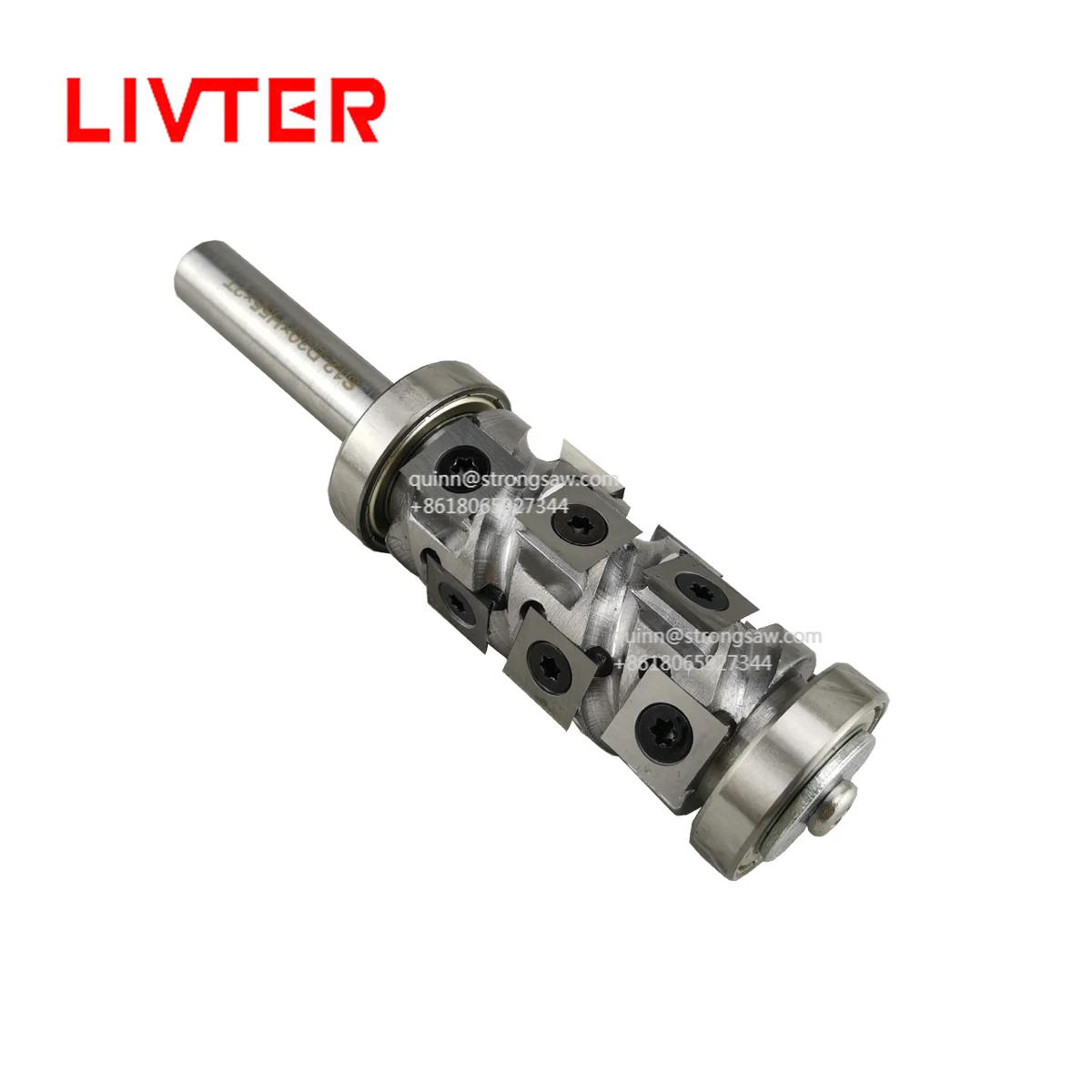 LIVTER carbide insert bearing 12.7 12 mm 1/2\'\' spindle milling cutter for trimming wood spoilboard surfacing CNC Router Bits