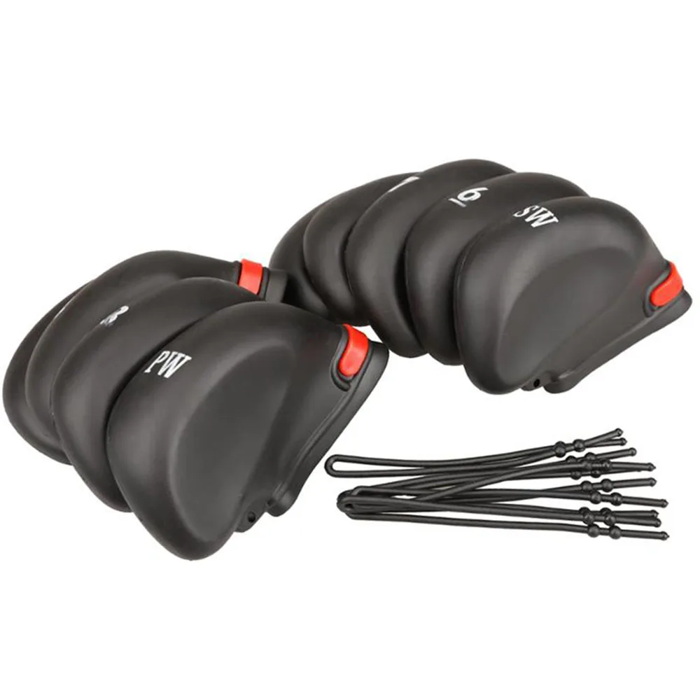 

Бесплатная доставка, 9 шт. в упаковке, резиновые накладки на голову из ПВХ для гольфа и клубов, защитные накладки на голову, чехлы на голову 3-SW подходят для всех черных утюгов