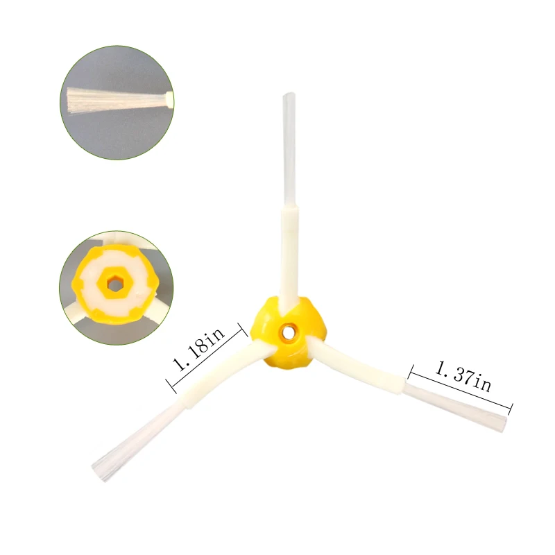 3-Cánh Tay/6-Cánh Tay Mặt Bàn Chải Cho IRobot Roomba 510 / 520 / 529 / 530 / 540 / 620 / 630 Robot Hút Bụi Phần Nylon ABS Bền Đẹp